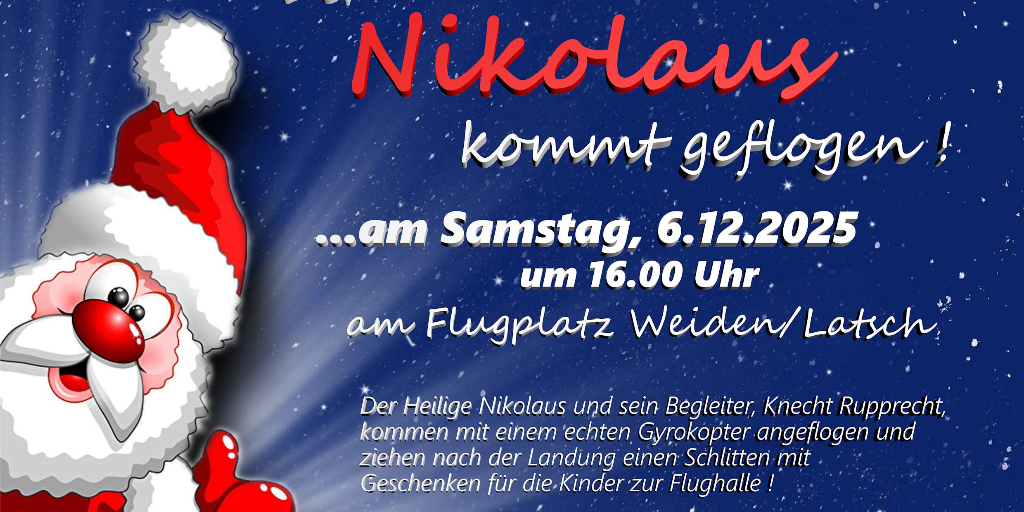 Nikolaus kommt geflogen 