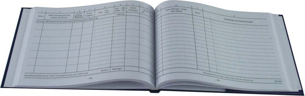 Bordbuch für Motorflugzeuge